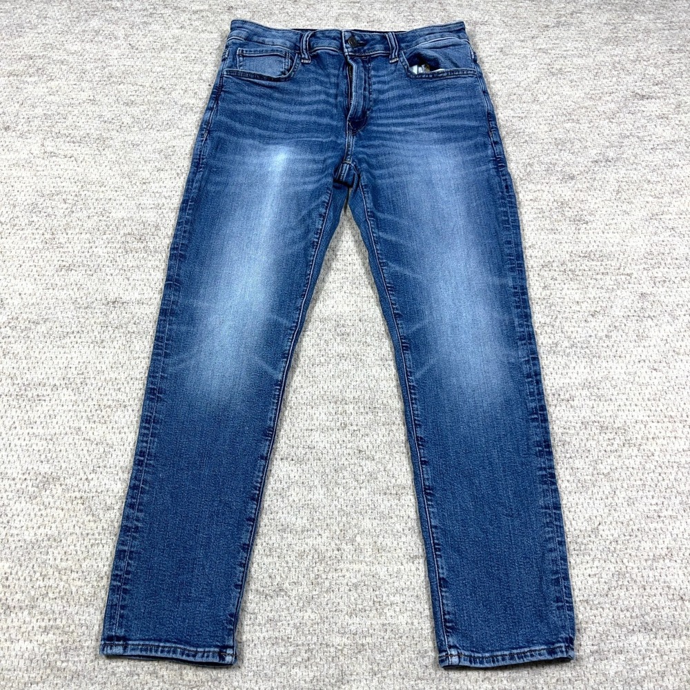 American Eagle Jeans Men 32x31 Slim Fit Straight Leg Med Wash Faded Airflex A3